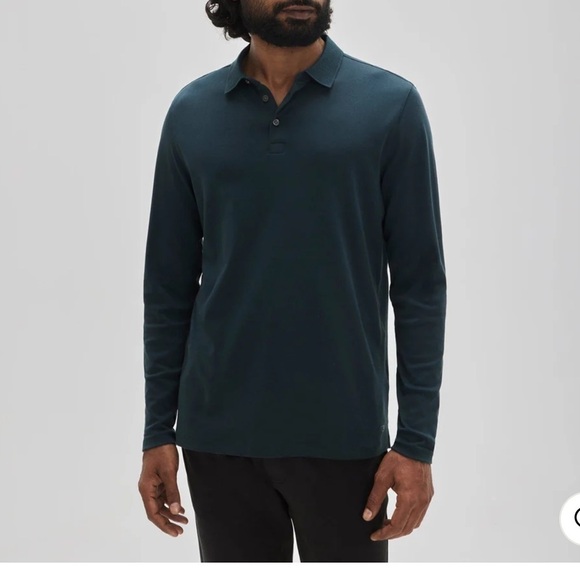 ROBERT BARAKETT THE BARAKETT LONG-SLEEVE POLO-night Teal. Size XXL - Picture 1 of 15